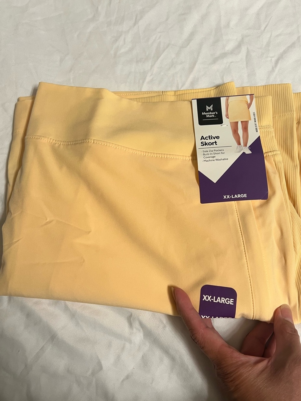 NWOT Member's Mark Lemon Yellow Active Skort XXL